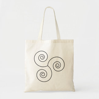 Tote Bag Spirale noire/blanche de la vie