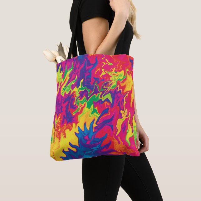Tote Bag Splashing psychédélique...... (De près)