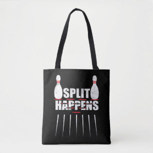 Tote Bag Split Happy Drôle Bowling Team Bowler Pin