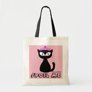 Tote Bag "SPOIL ME" Cute chat noir Hilda le chaton
