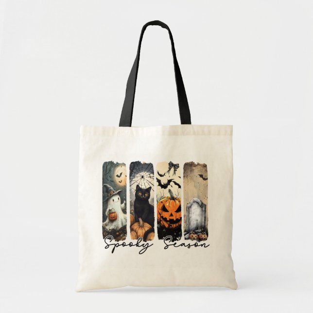 Tote Bag Spooky Season Vibes – Haunted Panels of Halloween  (Devant)