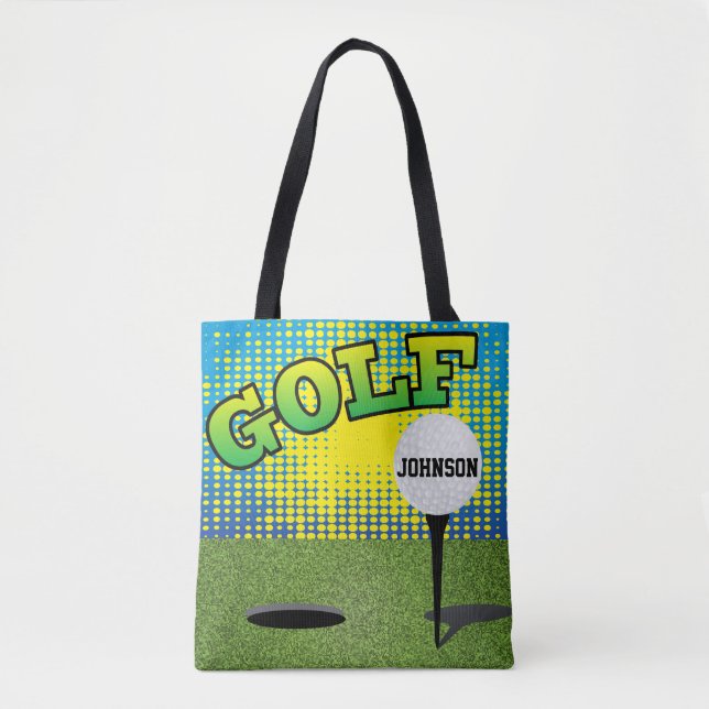 Tote Bag Sport Golf 🏌️ ‍ ♂️ Design - DO-IT-YOURSELF Texte (Devant)