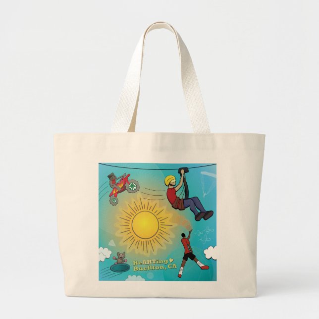 Tote Bag - Sporty Sky Jumbo Stoffbeutel (Vorne)