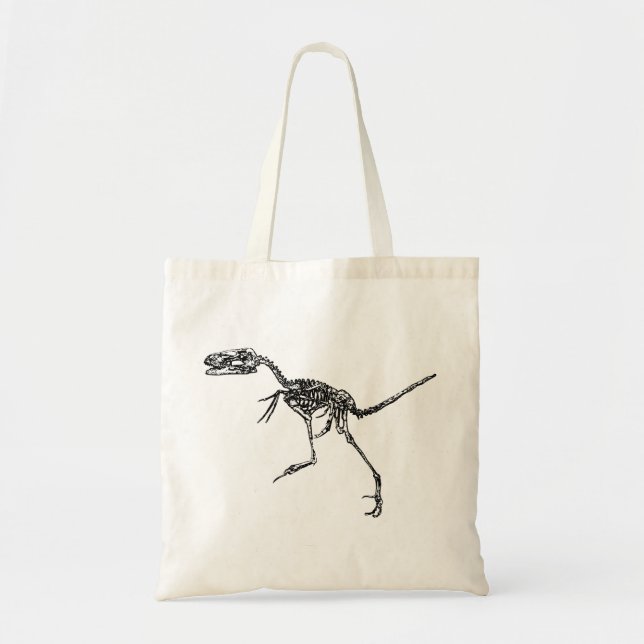 Tote Bag Squelette de Velociraptor (Devant)