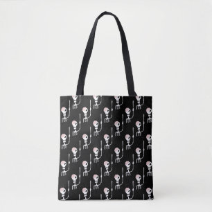Tote Bag squelette d'Halloween avec une épée 