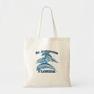 Tote Bag St. Augustine Floride Vacation Dauphins tribaux