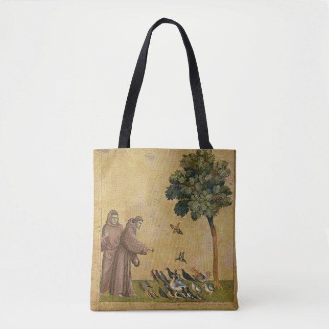 Tote Bag St Francis d'Assisi prêchant aux oiseaux (Devant)