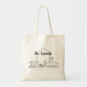 Tote Bag St. Louis Arc Vacances Dessin Vacances Art Voyage