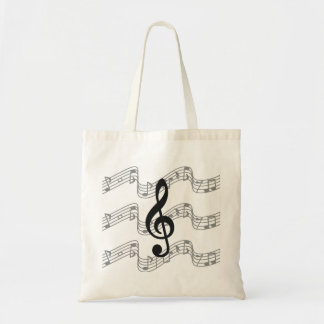 Tote Bag Staff and Treble Clef