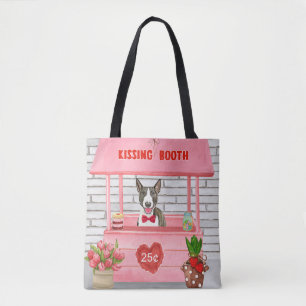 Tote Bag Stand de baisers de chien Bull Terrier pour la Sai