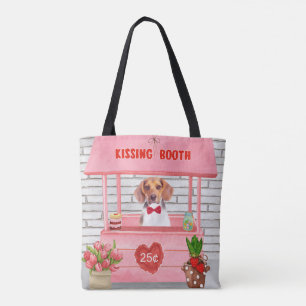 Tote Bag Stand de baisers pour la Saint-Valentin pour chien