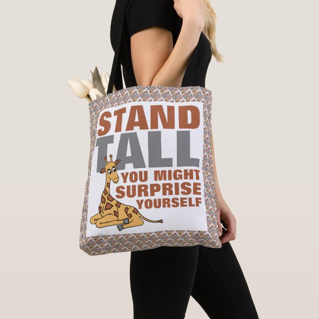 Tote Bag Stand Tall, Giraffe (De près)