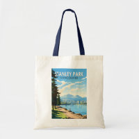 Stanley Park Vancouver Canada Travel Art Vintage