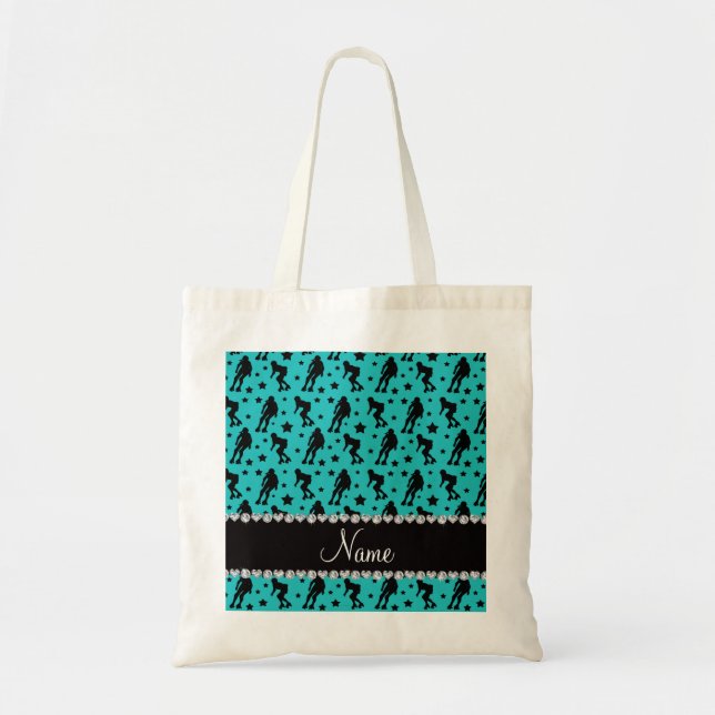 Tote Bag Star de derby à rouleaux turquoise (Devant)