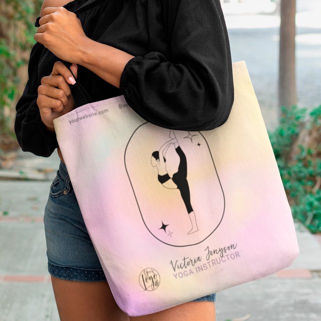 Tote Bag Star rose dégradé Yoga professeur studio professeu (Créateur téléchargé)