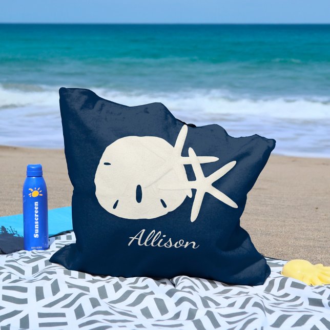 Tote Bag Starfish Beach Sand Dollar Marine Blue Custom (Créateur téléchargé)