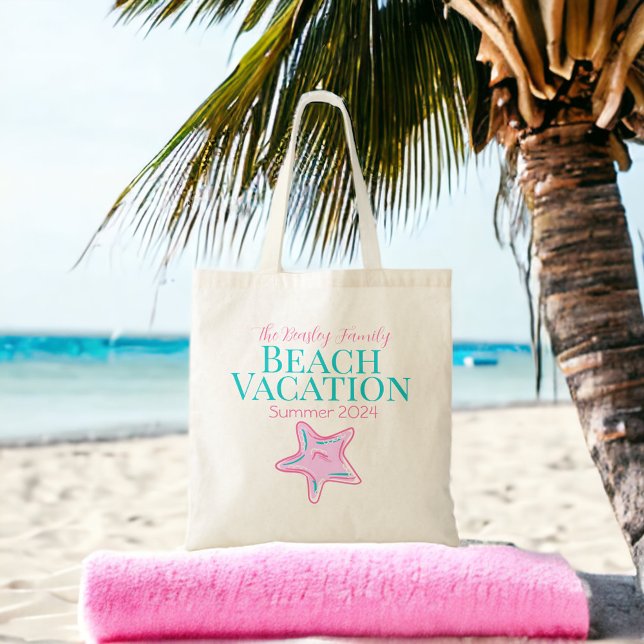 Tote Bag Starfish Custom Beach Croisière Réunion Vacances (Créateur téléchargé)