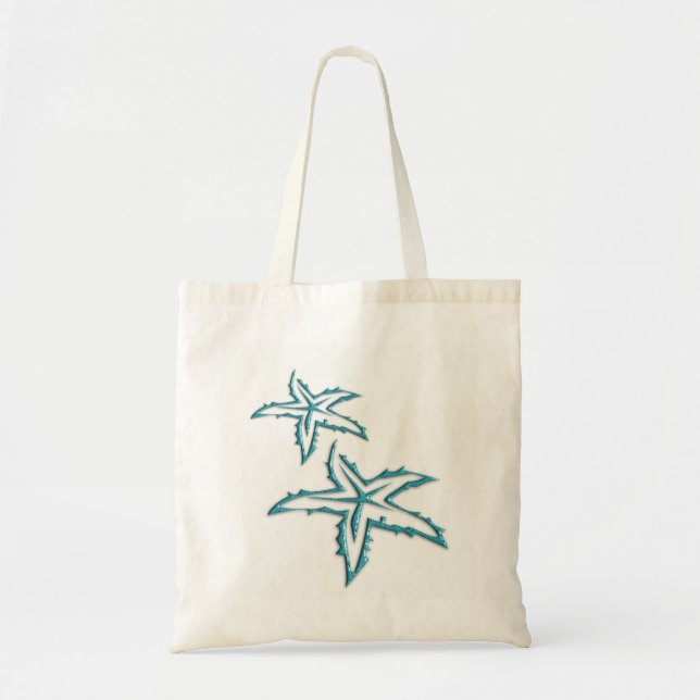 Tote Bag Starfish turquoise (Devant)