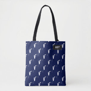Tote Bag Stargazing avec astronomie télescope - initiales p