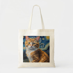 Tote Bag Starry Night Cat