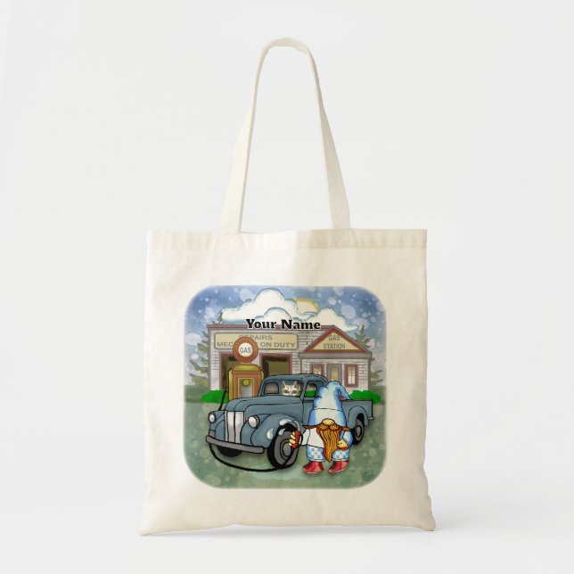 Tote Bag Station-service gnome (Devant)