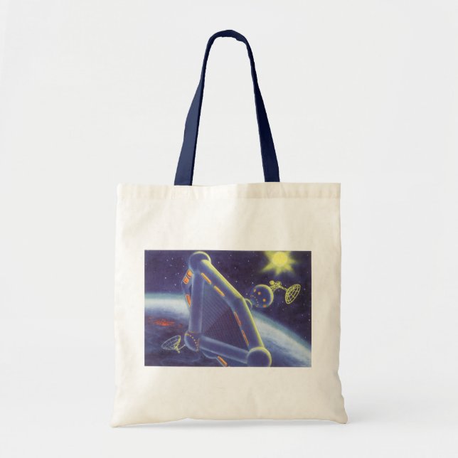Tote Bag Station spatiale orbitante de science-fiction vint (Devant)