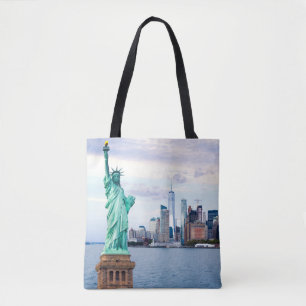 Tote Bag Statue de la Liberté avec le World Trade Center