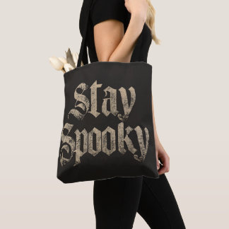 Tote Bag "Stay Spooky" Vintage Gothic Typography
