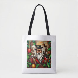 Tote Bag Steampunk Père Noël Yuletide Enchanter