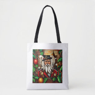 Tote Bag Steampunk Père Noël Yuletide Enchanter
