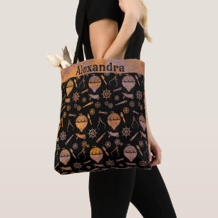 Tote Bag Steampunk Rusty Hot Air Ballots Nom personnalisé