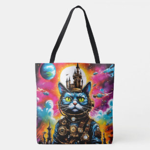 Tote Bag Steampunk Space Cat II