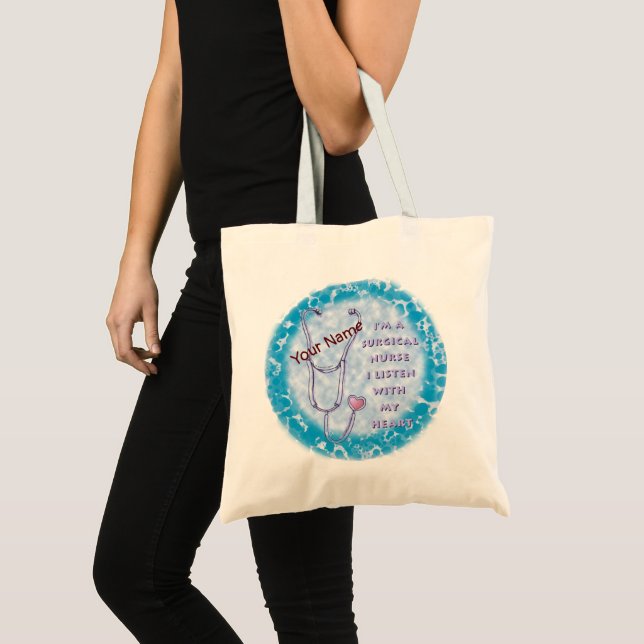 Tote Bag Stethoscope Coeur Infirmière chirurgicale (Devant (produit))
