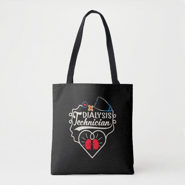 Tote Bag Stéthoscope du rein du technicien en dialyse Médic (Devant)