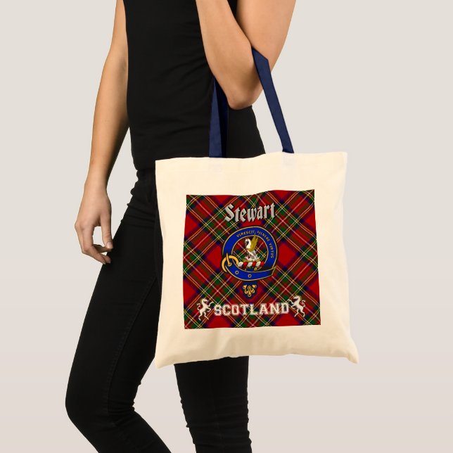 Tote Bag Stewart Clan Badge Tartan Fourre-tout (Devant (produit))