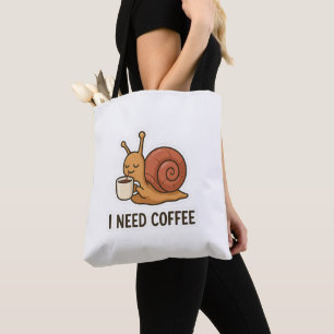 Tote Bag Sticker café escargot mignon