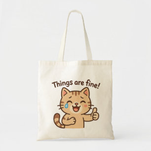 Tote Bag Sticker en Pleurant - "Tout va bien !" Drôle