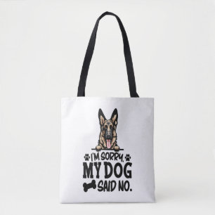 Tote Bag Stickers berger allemand - Je suis désolé Mon chie
