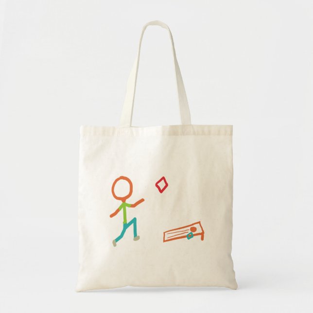 Tote Bag Stickman Cornhole (Devant)