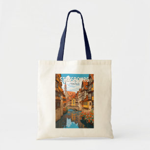 Tote Bag Strasbourg France Travel Art Vintage