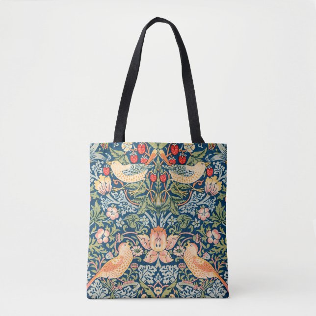 Tote Bag Strawberry Thief (par William Morris) (Devant)