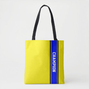 Tote Bag STRIPES SPORTIVES - bleu royal, noir, blanc