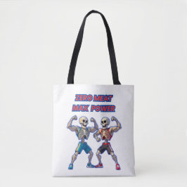 Tote Bag Strong to the Bone – Funny Skeleton Muscle Design