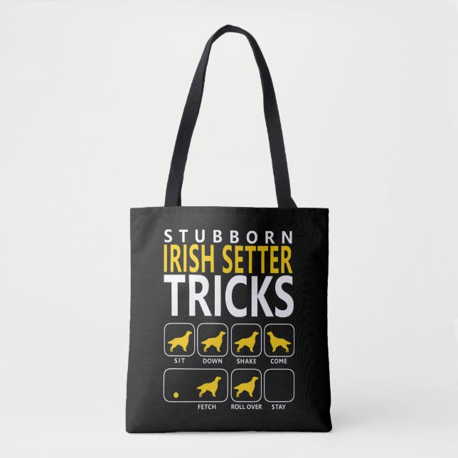 Tote Bag Stubborn Irish Setter Tricks Funny Irish Setter (Devant)