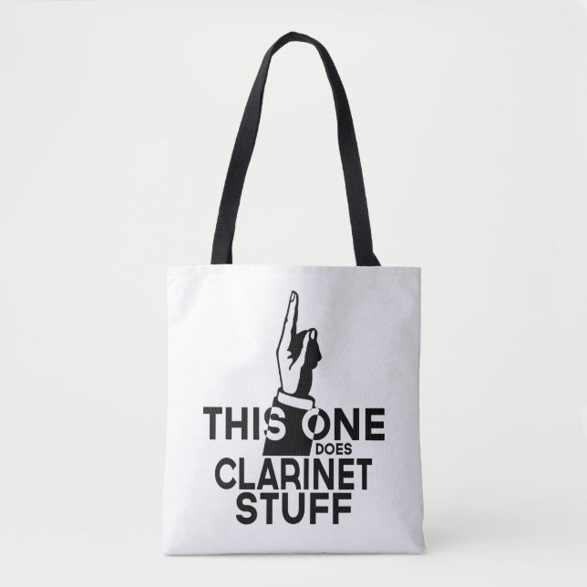 Tote Bag Stuff Clarinet - Drôle musique Clarinet (Devant)