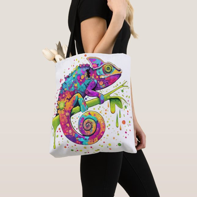 Tote Bag Style d'aquarelle des teintures Chameleon (De près)