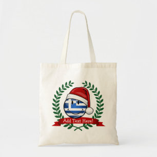 Tote Bag Style de Noël drapeau grec