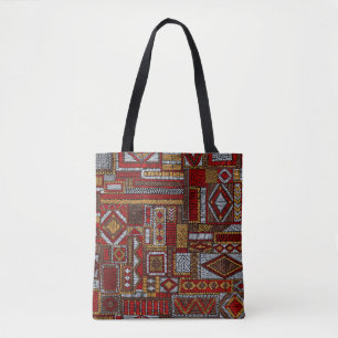 Tote Bag Style Patchwork Impression ethnique brodée