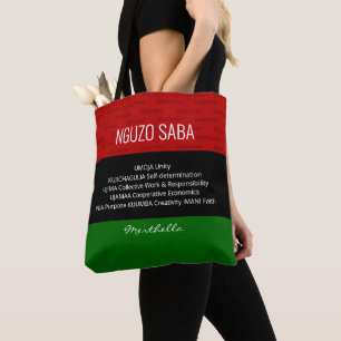 Tote Bag Style personnalisé NGUZO SABA Kwanzaa