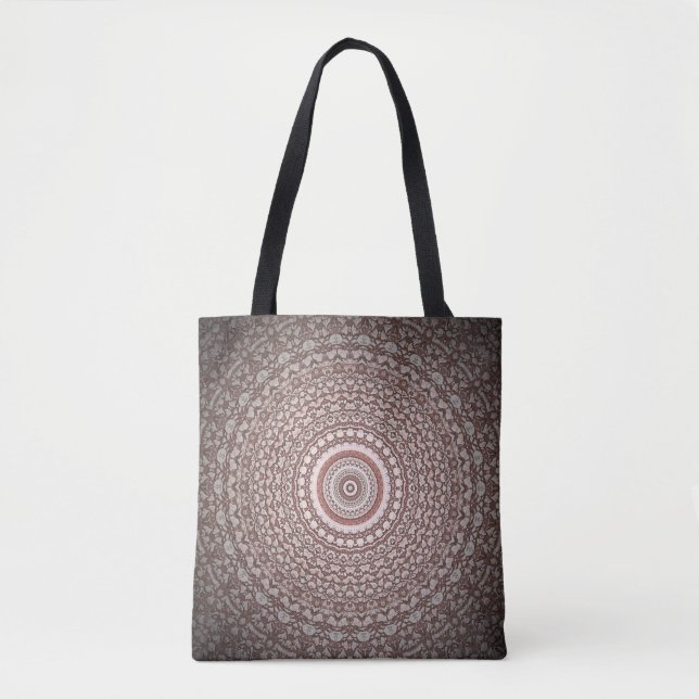 Tote Bag Style Tribal Rose Conception Mandala (Devant)